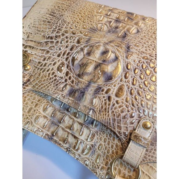 Brahmin Tan Croc-Embossed Shoulder Bag - Picture 10 of 16